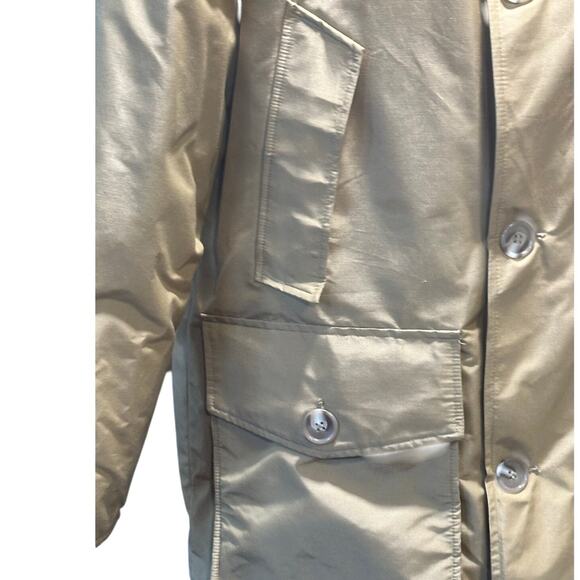 Woolrich Arctic Goose Down Filled Parka Coyote Fur Tan Men's Size L-Excellent - Picture 6 of 13